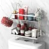 Misounda Over The Toilet Storage,Toilet Rack,Toilet Storage Rack, 2-Tier Bathroom Organizer Shelves With Divider,No Drilling Space Saver With Wall Mounting Design，White -Moen Shop 514Tspr1JIL