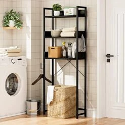 OTK Over The Toilet Storage, 3 Tier Bathroom Organizer Shelf, Freestanding Space Saver With Toilet Paper Holder, Multifunctional Over The Toilet Rack, Black 12 OTK Over The Toilet Storage, 3 Tier Bathroom Organizer Shelf, Freestanding Space Saver With Toilet Paper Holder, Multifunctional Over The Toilet Rack, Black -Moen Shop 515q8YqXXTL