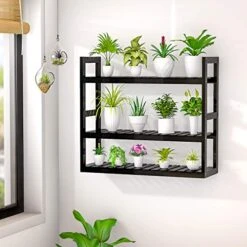 Bathroom Bamboo Shelf Organizer - 3 Tier Storage Shelf With Adjustable Wall Mounted Shelf Rack Over Toilet, Use For Bathroom, Kitchen, Living Room (Black) -Moen Shop 5169jtMVLSL