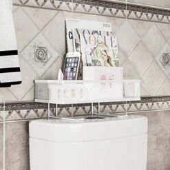 Holoxin Over The Toilet Storage Shelf For Bathroom Organization Space Saver Organizer Rack White 13 Holoxin Over The Toilet Storage Shelf For Bathroom Organization Space Saver Organizer Rack White -Moen Shop 516GJFeIY1L