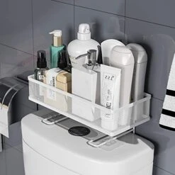 Holoxin Over The Toilet Storage Shelf For Bathroom Organization Space Saver Organizer Rack White 12 Holoxin Over The Toilet Storage Shelf For Bathroom Organization Space Saver Organizer Rack White -Moen Shop 516IJnuOgPL