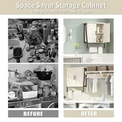 MXARLTR Over The Toilet Storage Cabinet, Over Toilet Bathroom Organizer With Barn Doors Above Toilet Storage Cabinet -Moen Shop 516NjVSuuCL