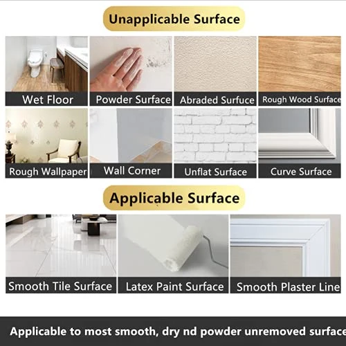 MISSYOUNG Gold Metalized Polyester Mylar Film Tape With Acrylic Adhesive, 0.8 In X 55 Yds. Vibrant Mirror Like Finish, Gold Decor Tape For Detailing Accent Wall, Wardrobe, Cabinet, Bathroom 5 MISSYOUNG Gold Metalized Polyester Mylar Film Tape With Acrylic Adhesive, 0.8 In X 55 Yds. Vibrant Mirror Like Finish, Gold Decor Tape For Detailing Accent Wall, Wardrobe, Cabinet, Bathroom - Image 3