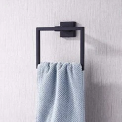 KES Bathroom Towel Ring SUS 304 Stainless Steel Shower Towel Hanger Holder Modern Square Style Wall Mount Matte Black Finish, A2480-BK 13 KES Bathroom Towel Ring SUS 304 Stainless Steel Shower Towel Hanger Holder Modern Square Style Wall Mount Matte Black Finish, A2480-BK -Moen Shop 519Kbu2aWrL