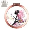 Dynippy Compact Mirror Rose Gold Makeup Mirror Folding Mini Pocket Mirror Portable Hand Mirror Double-Sided 2 X 1x Magnification For Woman Girls Great Gift (A-Butterflies Girl) -Moen Shop 51A3WCFotXL