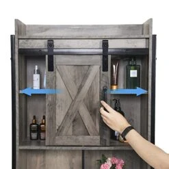 Puluomis Over The Toilet Storage Cabinet - 4-Tier Bathroom Organizer Over The Toilet With 3 Positions Adjustable Shelf Shelves - Over The Toilet Bathroom Rack With Sliding Door -Moen Shop 51AaSCb22zL