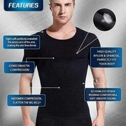 TTCPUYSA 2021 Men's Shaper Slimming Compression T-Shirt,Athletic Slim Shapewear Compression Vest Sleeveless,Suitable For Sports And Fitness (Black, M) 12 TTCPUYSA 2021 Men's Shaper Slimming Compression T-Shirt,Athletic Slim Shapewear Compression Vest Sleeveless,Suitable For Sports And Fitness (Black, M) -Moen Shop 51B6QFRnFcS