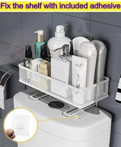 Holoxin Over The Toilet Storage Shelf For Bathroom Organization Space Saver Organizer Rack White 15 Holoxin Over The Toilet Storage Shelf For Bathroom Organization Space Saver Organizer Rack White -Moen Shop 51BNYYkIAeL