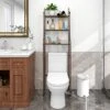 HAHRIR 3-Shelf Bathroom Organizer Over The Toilet Space Saver Over The Toilet Rack Bathroom Corner Stand Storage Organizer, Brown -Moen Shop 51CiUN8juzL