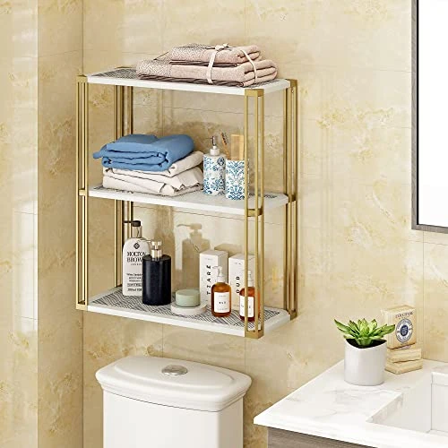 JEJEROAL Wall Mounted 3 Tier Bathroom Shelf Organizer Rack Over Toilet For Bathroom, Kitchen, Living Room Storage 4 JEJEROAL Wall Mounted 3 Tier Bathroom Shelf Organizer Rack Over Toilet For Bathroom, Kitchen, Living Room Storage - Image 2