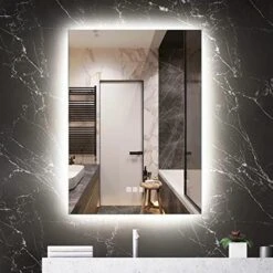 Benime 24×32 Inch LED Backlit Mirror Bathroom, 2023 Upgraded Brightness Dimmable LED Mirror For Bathroom With Anti-Fog, Stepless Colors, Smart Vanity Bathroom Mirror With Lights, Light Mirror For Gift 30 Benime 24×32 Inch LED Backlit Mirror Bathroom, 2023 Upgraded Brightness Dimmable LED Mirror For Bathroom With Anti-Fog, Stepless Colors, Smart Vanity Bathroom Mirror With Lights, Light Mirror For Gift -Moen Shop 51D8s2KZjmL. AC