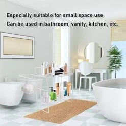 Storage Shelf Over The Toilet, Bathroom Shelves, 2-Tier Ventilation And Drainage With Hooks For Home (White) 11 Storage Shelf Over The Toilet, Bathroom Shelves, 2-Tier Ventilation And Drainage With Hooks For Home (White) -Moen Shop 51FLodjidIL