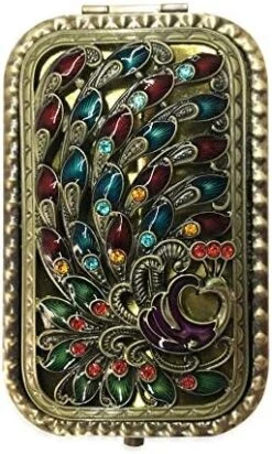 Luckymoo Magnifying Vintage Foldable Metal Princess Style Butterfly Flower Russian Style Vanity MirrorTravel Mirror -Moen Shop 51GXNsp2zpL. AC