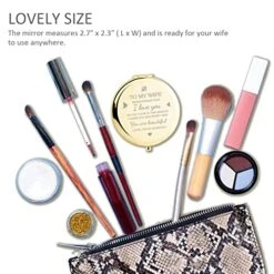 Gifts For Wife - I Love You Wife Gift Gold Compact Mirror - Romantic Gifts For Her Birthday, Wedding Anniversary, Valentines Day, Mothers Day, Or Christmas -Moen Shop 51HtkSL4u5L