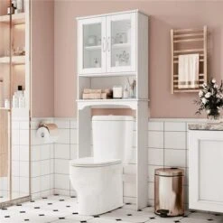 FARMAHAR 3 Layer Bathroom Shelf, Bathroom Storage Cabinet, Above Toilet Storage Cabinet, Above Toilet Bathroom Shelf, White 12 FARMAHAR 3 Layer Bathroom Shelf, Bathroom Storage Cabinet, Above Toilet Storage Cabinet, Above Toilet Bathroom Shelf, White -Moen Shop 51IXNDSXHyL