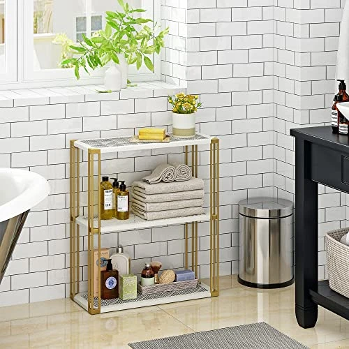 JEJEROAL Wall Mounted 3 Tier Bathroom Shelf Organizer Rack Over Toilet For Bathroom, Kitchen, Living Room Storage 6 JEJEROAL Wall Mounted 3 Tier Bathroom Shelf Organizer Rack Over Toilet For Bathroom, Kitchen, Living Room Storage - Image 4