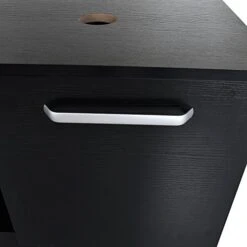 Puluomis Wall Mounted Bathroom Vanity, Double Wood Side Shelves With Mirror, 1-Door And 2-Shelves, Black Finish, 28-Inch 21 Puluomis Wall Mounted Bathroom Vanity, Double Wood Side Shelves With Mirror, 1-Door And 2-Shelves, Black Finish, 28-Inch -Moen Shop 51JmrG9SpxL