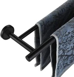 JQK Double Towel Bar, 24 Inch 304 Stainless Steel Thicken 0.8mm Bath Towel Rack For Bathroom, Towel Holder Brushed Wall Mount, Total Length 27.16 Inch, TB100L24-BN -Moen Shop 51KqfXC40EL. AC