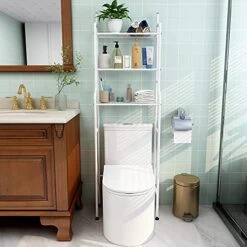 HAHRIR 3-Shelf Bathroom Organizer Over The Toilet Space Saver Over The Toilet Rack Bathroom Corner Stand Storage Organizer, Brown 16 HAHRIR 3-Shelf Bathroom Organizer Over The Toilet Space Saver Over The Toilet Rack Bathroom Corner Stand Storage Organizer, Brown -Moen Shop 51QA7Flu2uS. AC