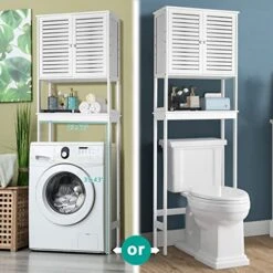 APPBYER Home Over The Toilet Storage Cabinet, Bathroom Shelf Over Toilet, Bathroom Storage Cabinet Organizer -Moen Shop 51QM4cvyfDL