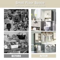 MXARLTR Over The Toilet Storage Cabinet, Over Toilet Bathroom Organizer With Barn Doors Above Toilet Storage Cabinet -Moen Shop 51R6TP9F2sL