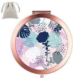 Dynippy Compact Mirror Rose Gold Makeup Mirror Folding Mini Pocket Mirror Portable Hand Mirror Double-Sided 2 X 1x Magnification For Woman Girls Great Gift (A-Butterflies Girl) -Moen Shop 51RFHpQVoNL