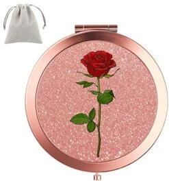 Dynippy Compact Mirror Rose Gold Makeup Mirror Folding Mini Pocket Mirror Portable Hand Mirror Double-Sided 2 X 1x Magnification For Woman Girls Great Gift (A-Butterflies Girl) -Moen Shop 51Tnb6qNA6L