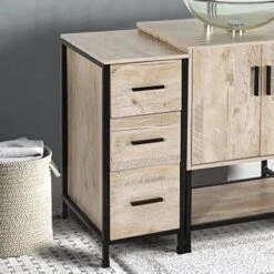 Eclife 12" Bathroom Floor Storage Cabinet, Bathroom 3 Drawers Vanity Side Cabinet W/Metal Frame, Free Standing Tower Storage Organizer For Bathroom, Bedroom, Living Room, Entryway, Space Saving (Oak) -Moen Shop 51WgUH5EFBL