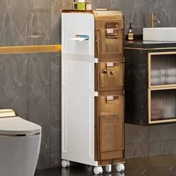 Corner Bedside Table Medicine Cabinet Storage For Bathroom Organizer For Store Toilet Paper,Books,Shampoo, Small Space Organization