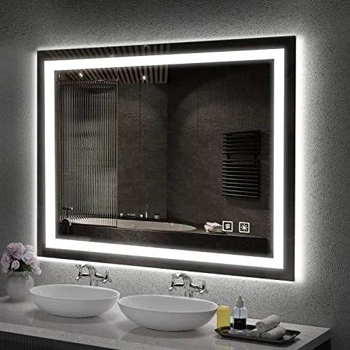 SHUAFA LED Mirror For Bathroom, 24x32 Inch Backlit + Front Lighted Bathroom Mirror With Lights, High-Density Double Light Strips, 3 Colors, Shatter-Proof, Anti-Fog And Brightness Memory 14 SHUAFA LED Mirror For Bathroom, 24x32 Inch Backlit + Front Lighted Bathroom Mirror With Lights, High-Density Double Light Strips, 3 Colors, Shatter-Proof, Anti-Fog And Brightness Memory - Image 12