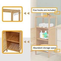 Kinfant Bamboo Bathroom Floor Cabinet Furniture - Free-Standing Storage Cabinet With Single Door And Shelf 13 Kinfant Bamboo Bathroom Floor Cabinet Furniture - Free-Standing Storage Cabinet With Single Door And Shelf -Moen Shop 51aDICjbPjL