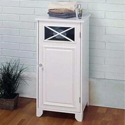 GENERIC JHUS Floor Organizer Bathroom Storage Cabinet W/Door 3 Shelves Freestanding White Blown Bathroom Shelves Bathroom Decor Home Decor Bathroom Organizer Bathroom Accessories Bathroom Storage -Moen Shop 51aHTLQpEuL