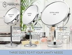 XXLarge Oversized 3X Weak Magnifying Mirror With Stand For Desk, Table, Retail Store Countertop, And Makeup Vanity - Double Sided 3X/1X Magnification - 17" Tall And 11" Wide -Moen Shop 51aNvt4iGDL