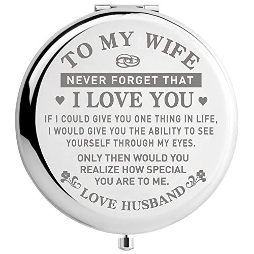 DIDADIC Travel Makeup Mirror For Wife, Wife Birthday Gift Ideas, Wife Gifts For Wedding Anniversary Valentines Day Mothers Day, Romantic Gift For Her 3 DIDADIC Travel Makeup Mirror For Wife, Wife Birthday Gift Ideas, Wife Gifts For Wedding Anniversary Valentines Day Mothers Day, Romantic Gift For Her