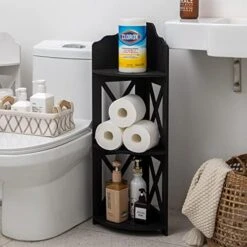 TuoxinEM Bathroom Counter Organizer Perfect For Bathroom Storage Tight Space,Small Bathroom Storage Cabinet Match Any Room,Black -Moen Shop 51dgir5bfQL. AC