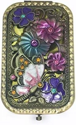Luckymoo Magnifying Vintage Foldable Metal Princess Style Butterfly Flower Russian Style Vanity MirrorTravel Mirror -Moen Shop 51eoz6Qf TL. AC