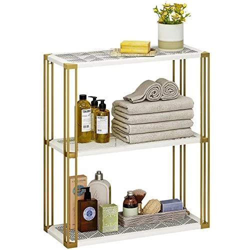 JEJEROAL Wall Mounted 3 Tier Bathroom Shelf Organizer Rack Over Toilet For Bathroom, Kitchen, Living Room Storage 3 JEJEROAL Wall Mounted 3 Tier Bathroom Shelf Organizer Rack Over Toilet For Bathroom, Kitchen, Living Room Storage