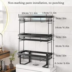 COVAODQ Over The Toilet Storage 3 Tier Bathroom Organizer Shelves Multifunctional Over Toilet Bathroom Organizer, No Drilling With Wall Mounting Space Saver 13 COVAODQ Over The Toilet Storage 3 Tier Bathroom Organizer Shelves Multifunctional Over Toilet Bathroom Organizer, No Drilling With Wall Mounting Space Saver -Moen Shop 51fefEK1M9L