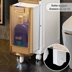 Corner Bedside Table Medicine Cabinet Storage For Bathroom Organizer For Store Toilet Paper,Books,Shampoo, Small Space Organization -Moen Shop 51gD4jMKZaL