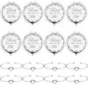Pack Of 8 Compact Pocket Makeup Mirrors Set Include 1 Bride To Be Mirror 7 Bride Tribe Mirrors And 8 Pack Bridesmaid Love Knot Bracelets For Bachelorette Party Bridesmaid Proposal Gifts (Silver)
