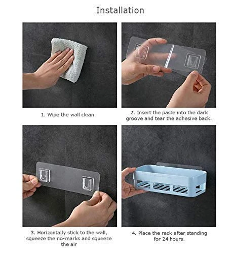 MOHAK Self-Adhesive Plastic Bathroom Corner Rack Storage Shelves Soap Box Stand - White (Combo Bathroom Shelve 1Pcs+ Soap Stand 1Pcs) 8 MOHAK Self-Adhesive Plastic Bathroom Corner Rack Storage Shelves Soap Box Stand - White (Combo Bathroom Shelve 1Pcs+ Soap Stand 1Pcs) - Image 6