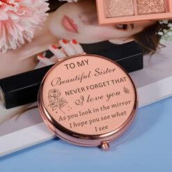 Sister Birthday Gifts From Sister Compact Mirror For Women Best Friend Personalized Friendship Christmas Graduation Easter Valentines Day Gifts Small Make Up Mirror From Little Big Sister Brother -Moen Shop 51hk6xQAOAL