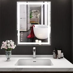 BesMirror 40’’x24’’ Bathroom Mirror With Lights, Anti-Fog Wall Mounted LED Vanity Mirror With 3 Color, Shatter-Proof, Stepless Dimmable, Frameless, Smart Touch Button, Horizontal/Vertical -Moen Shop 51ig83DnuUL. AC