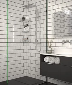 Axxentia Bad 282100 Corner Shelf 35x26 Cm With Chrome-Plated Railing And Glass Base By Axxentia Bad -Moen Shop 51kDWYQ1gDL