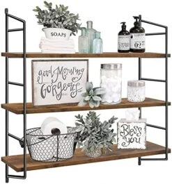 BOLUO Gold Wall Shelf - Bathroom Shelves Modern Decor Living Room Bedroom Kitchen Adjustable 24 Inch Long, White And Gold -Moen Shop 51knTOrDwBL. AC