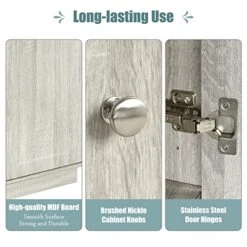 Space Saving Bathroom Cabinet With Adjustable Plates, Open Style Ample Storage Space Easy To Assemble, Oak -Moen Shop 51l1iiLOZCL