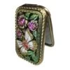 Luckymoo Magnifying Vintage Foldable Metal Princess Style Butterfly Flower Russian Style Vanity MirrorTravel Mirror