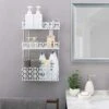 MyGift Wall Mounted White Metal 3 Tiered Hanging Bathroom Shelf, Decorative Kitchen Shelf Organizer Spice Rack With Victorian Cutout Design -Moen Shop 51m8TY78bYL