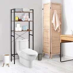 ZENY Over-The-Toilet Storage Rack, 3 -Tier Freestanding Bathroom Organizer, Space-Saving Bathroom Shelf Over Toilet Rack, Brown 9 ZENY Over-The-Toilet Storage Rack, 3 -Tier Freestanding Bathroom Organizer, Space-Saving Bathroom Shelf Over Toilet Rack, Brown -Moen Shop 51mGhfUpCPL