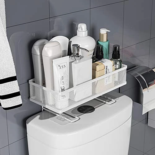 Holoxin Over The Toilet Storage Shelf For Bathroom Organization Space Saver Organizer Rack White 4 Holoxin Over The Toilet Storage Shelf For Bathroom Organization Space Saver Organizer Rack White - Image 2